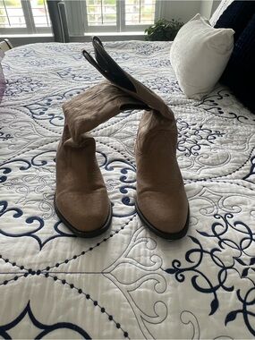 Women’s Brown Suede like  Mid-Calf Boots
